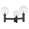 Z-Lite Laurent Outdoor Post Mount Fixture, 3-Light, 39 In.W x 22.5 In.H, Black/Clear Seedy 599BP3-BK - alternate 6